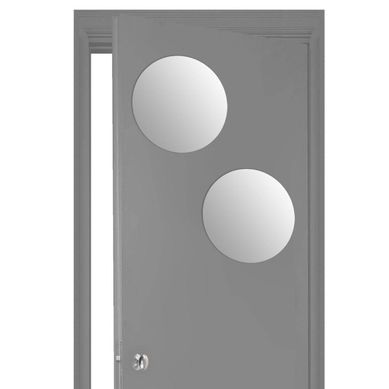 Lot De 2 Miroirs Ronds Adhésifs 40x40