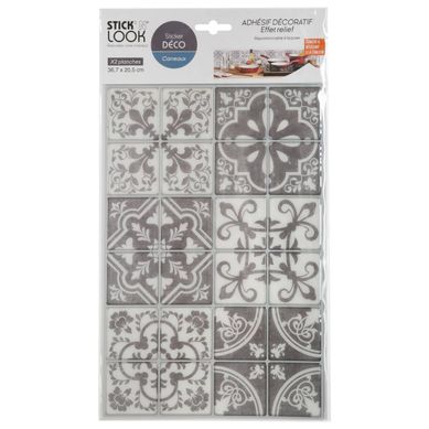 Lot De 2 Stickers Carrelages Carrelages Gris