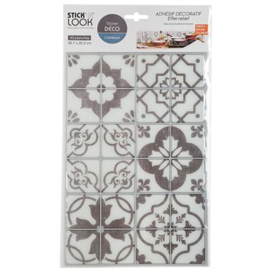 Lot De 2 Stickers Carrelages Carrelages Gris