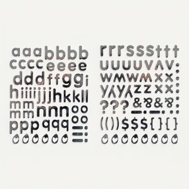 Lot De 2 Planches De Stickers "alphabet" 2cm Argent
