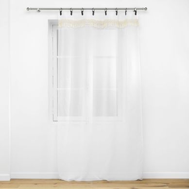 Rideau Voilage À Anneaux "anissa" 140x240cm Blanc
