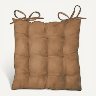 Coussin De Chaise Rectangle 36x24 Cm - Mousse Mémoire 6 Cm, Housse Déhoussable Lavable - Antidérapant, Couleur Brun