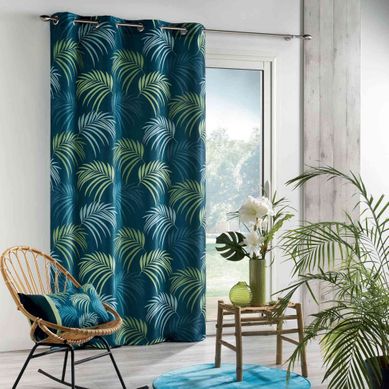 Rideau Blue Vegetal Bleu 140x260