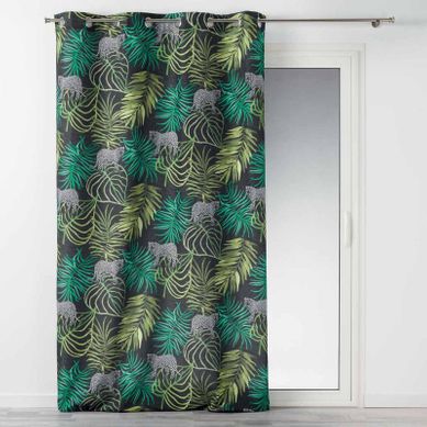 Rideau à Oeillets "tropical Green" 140x260cm Vert