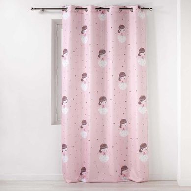 Rideau À Oeillets "petite Princesse" 140x260cm Rose