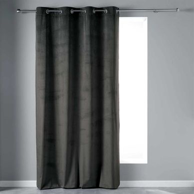 Rideau À Oeillets "velvetine" 140x240cm Anthracite