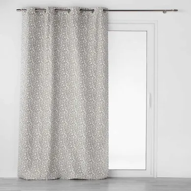 Rideau À Oeillets Imprimé "vilanelle" 140x260cm Gris