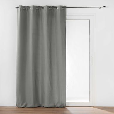 Rideau Thermique à Oeillets Gris 135x260
