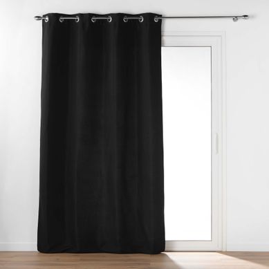 Rideau à Oeillets Occultant Noir 135x260