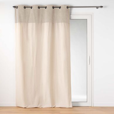 Rideau À Oeillets Bouclette "tessa" 140x240cm Beige