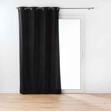 Rideau À Oeillets "twily" 135x260cm Noir