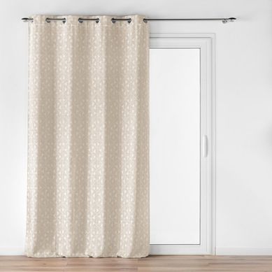 Rideau À Oeillets Jacquard "gallena" 140x260cm Naturel
