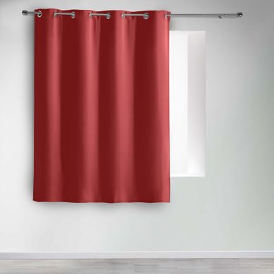 Rideau Court Obscurcissant 90 % Adapté Radiateur - 135x180 Cm - Rouge