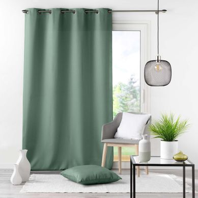 Rideau À Oeillets "essentiel" 140x280cm Vert Cèdre