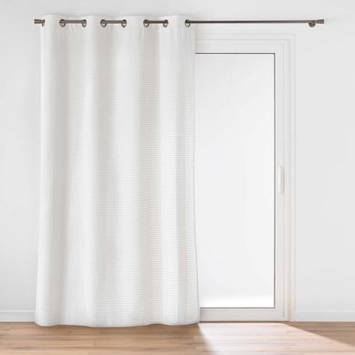 Rideau En Velours Relief "swing" 140x260cm Blanc