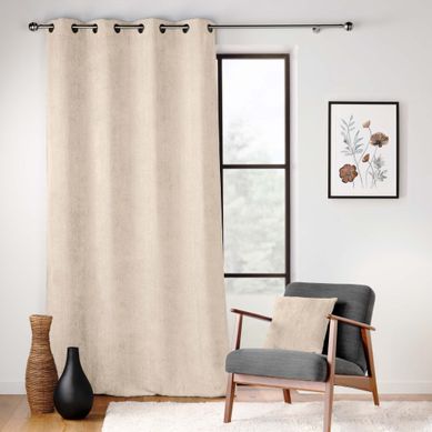 Rideau Obscurcissant Velours 140x260 Leo Naturel