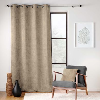 Rideau Obscurcissant Velours 140x260 Leo Sable