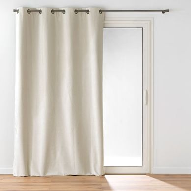 Rideau Occultant En Velours "olympe" 140x260cm Naturel