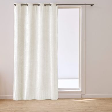 Rideau En Velours Jacquard "isak" 140x260cm Naturel