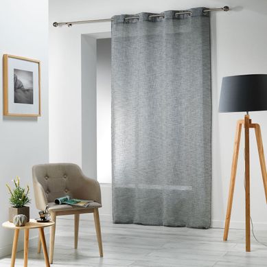 Rideau Voilage À Oeillets "carlin" 140x240cm Anthracite