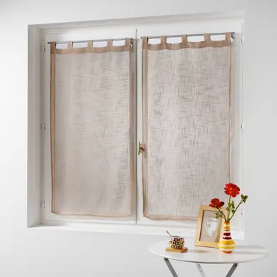 Paire De Voilages "haltona" 60x120cm Noisette