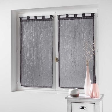 Paire De Voilages "filiane" 60x160cm Anthracite