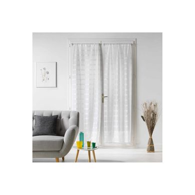 Paire De Voilages Passe-tringle "candide" 70x200cm Blanc