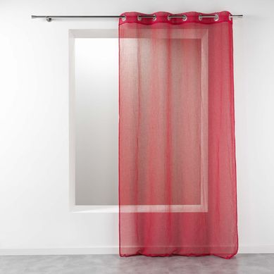 Rideau Voilage étamine "telma" 140x280cm Rouge
