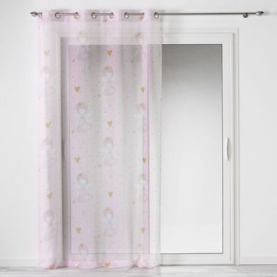 Rideau Voilage À Oeillets Enfant "rosaline" 140x240cm Rose