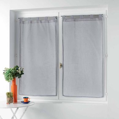 Paire De Voilages "zazy" 60x160cm Gris