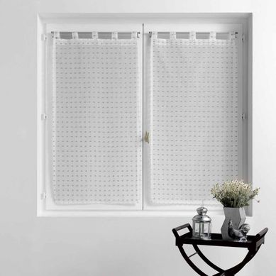 Paire De Voilages "pomponella" 60x160cm Gris
