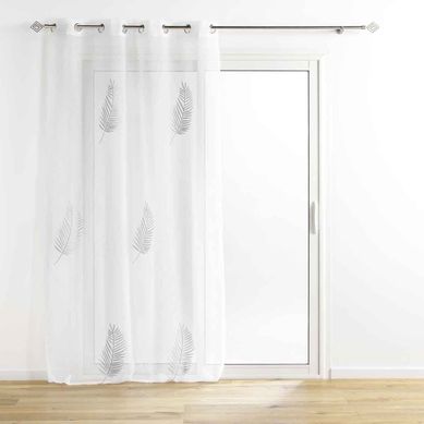 Rideau Voilage À Oeillets "palmeor" 140x240cm Argent