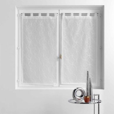 Paire De Voilages "olympia" 60x160cm Blanc Paire De Voilages "olympia" 60x160cm Blanc
