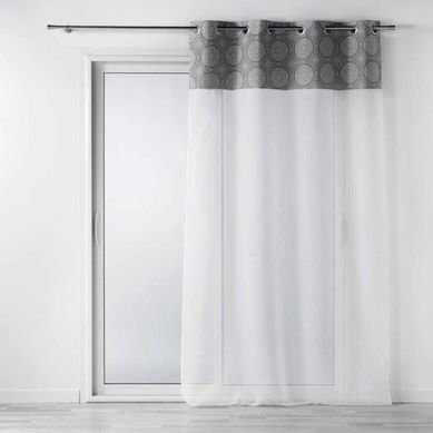 Rideau Voilage À Oeillets "sibel" 140x240cm Gris
