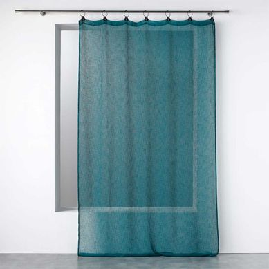 Rideau Voilage À Anneaux "linka" 140x240cm Bleu