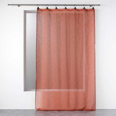 Rideau Voilage À Anneaux "linka" 140x240cm Terracotta