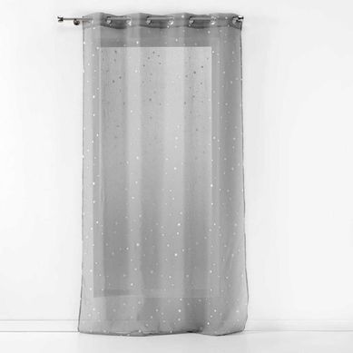 Rideau Voilage "phosphorescent Fluo" 140x240cm Gris