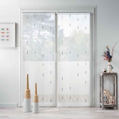 Paire De Voilages "chenilla" 70x240cm Gris