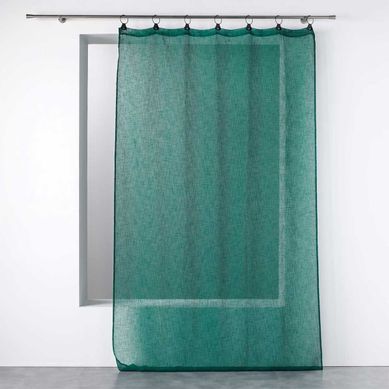 Rideau Voilage À Anneaux "linka" 140x280cm émeraude
