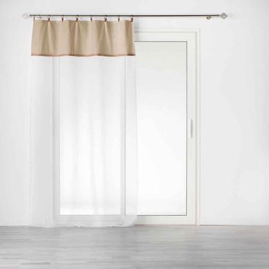 Rideau Voilage À Anneaux "leana" 140x240cm Beige