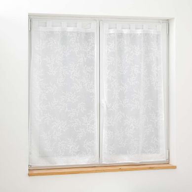 Paire De Voilages À Passants - 2x60x120 Cm - Blanc