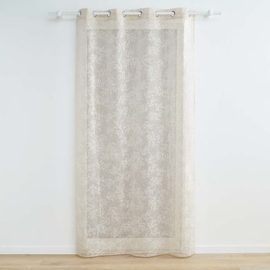 Rideau Voilage À Oeillets "karla" 140x280cm Taupe