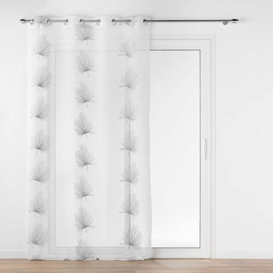 Rideau Voilage À Oeillets "palmaris" 140x240cm Gris