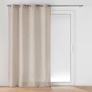 Rideau Voilage À Oeillets "cloris" 140x280cm Taupe