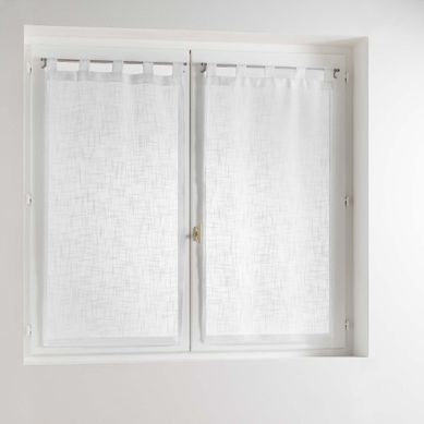 Paire De Voilages À Passants "haltona" 45x120cm Blanc