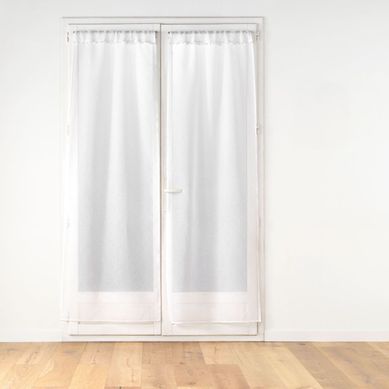 Paire De Voilages Passe-tringle "poupette" 70x240cm Blanc