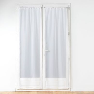 Paire De Voilages Passe-tringle "voiline" 70x200cm Blanc