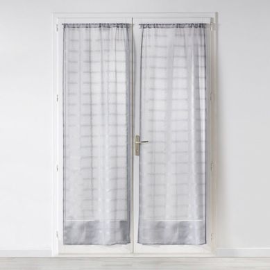 Paire De Voilages Passe-tringle "candide" 70x240cm Gris