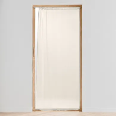 Voilage Grande Fenêtre - Effet Lin Tissé - 90x200 Cm - Lin
