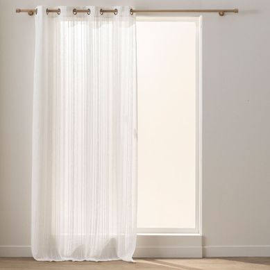 Rideau Voilage À Oeillets "zaho" 140x260cm Blanc